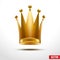 Gold classic royal Crown of Queen or Princess.