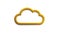Gold Cloud Computing logo. 3D Rendering Illustration