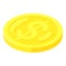 Gold coin cent icon, isometric style