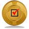 Gold Coin - Check Mark