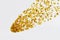 Gold coin comet falling down, used for decrease bearish market or jackpot target, 3D rendering