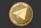 Gold coin Cryptocurrency gram, ton, Round on a dark background