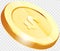 Gold coin with dollar sign isolated. Realistic 3d coin. Money penny as symbol of wealth and success