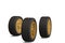 Gold coin tires on white background.3D illustration.