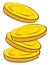 A gold coins, vector or color illustration