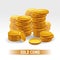 Gold coins vector pile