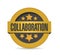 gold collaboration seal stamp illustration