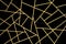 Gold colored grid on black