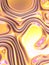 Gold colored metallic ripples. Illustration artwork. Golden foil. 3d rendering