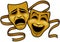 Gold Comedy And Tragedy Theater Masks