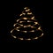 Gold cone made by fireflies, modern christmas tree icon, dark background