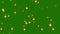 Gold Confetti Green Screen Holiday Carnival 4K 3D Rendering Animation