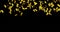 Gold confetti for video overlay