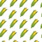 Gold corn in husk geometric seamless pattern