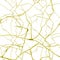 Gold cracks on white background seamless pattern - kintsugi concept, golden crinkles, broken pottery texture