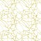 Gold cracks on white seamless pattern - kintsugi concept, golden crinkles, broken pottery or howlite stone texture