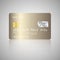 Gold Credit card. Golden credit card template or mock up