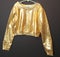 Gold crop top sweater