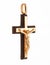 Gold cross pendant with a crucifix