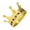 Gold crown decorated with rubies