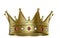 Gold crown with diamonds and rubies vector