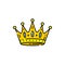 Gold crown line icon