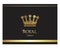 Gold crown. Luxury label, emblem or packing. Logo design.