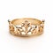 Gold Crown Ring With Diamonds - High-key Lighting Inspired Jewelry