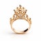 Gold Crown Ring - High Detailed Design Inspired By John Wilhelm