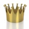 Gold crown on white background