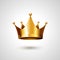 Gold Crown On White Background