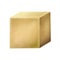 Gold cube. isolated on white background. Golden matte glossy 3d block