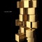 Gold cubes abstract background