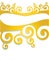 Gold curled background element