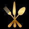 Gold cutlery icon