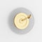 Gold dart target icon. 3d rendering round gray key button, interface element