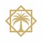 Gold Date tree vector icon. Arabian dates logo