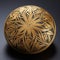 Gold Decorative Engraved Design On Black Background - Mori Kei Style Jewelry