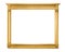 Gold decorative picture frame isolated on white