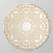 Gold decorative plate.