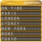Gold Departures Timetable Travel Board