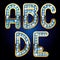 Gold and diamond alphabet letters