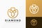 Gold Diamond Jewellery Logo Design  Minimalist Logos Designs Vector Illustration Template