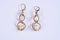 Gold, diamond and pearl earrings.