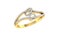 gold and diamond ring double rounded shape design on white transparent background