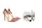 Gold digger woman weapons. High heels and lipstick