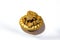 Gold dish filled with gold nuggets christmas decoration