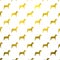 Gold Dogs Faux Foil Metallic Dog Polka Dots White Background