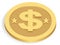 Gold dollar coin