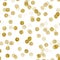 Gold Dots Faux Foil Metallic White Background